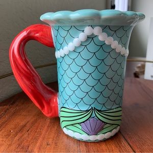Disney Parks Little Mermaid Princess Ariel Mug Tail Ceramic Coffee Cup